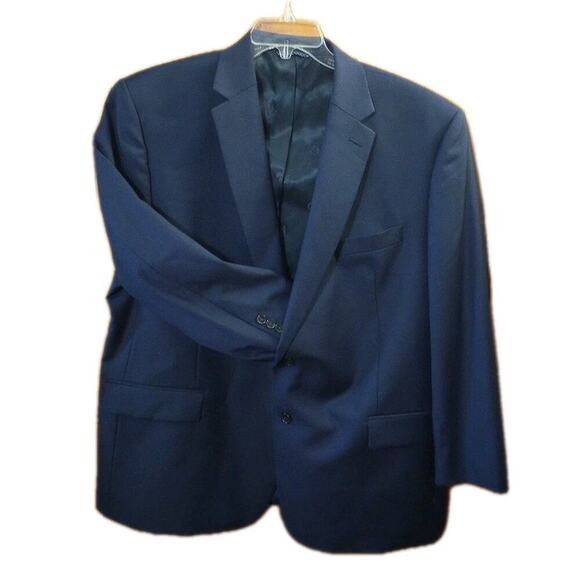 Lauren Ralph Lauren Men's Black Label Wool Blend Blazer 48R Navy Sport Jacket - Picture 1 of 9